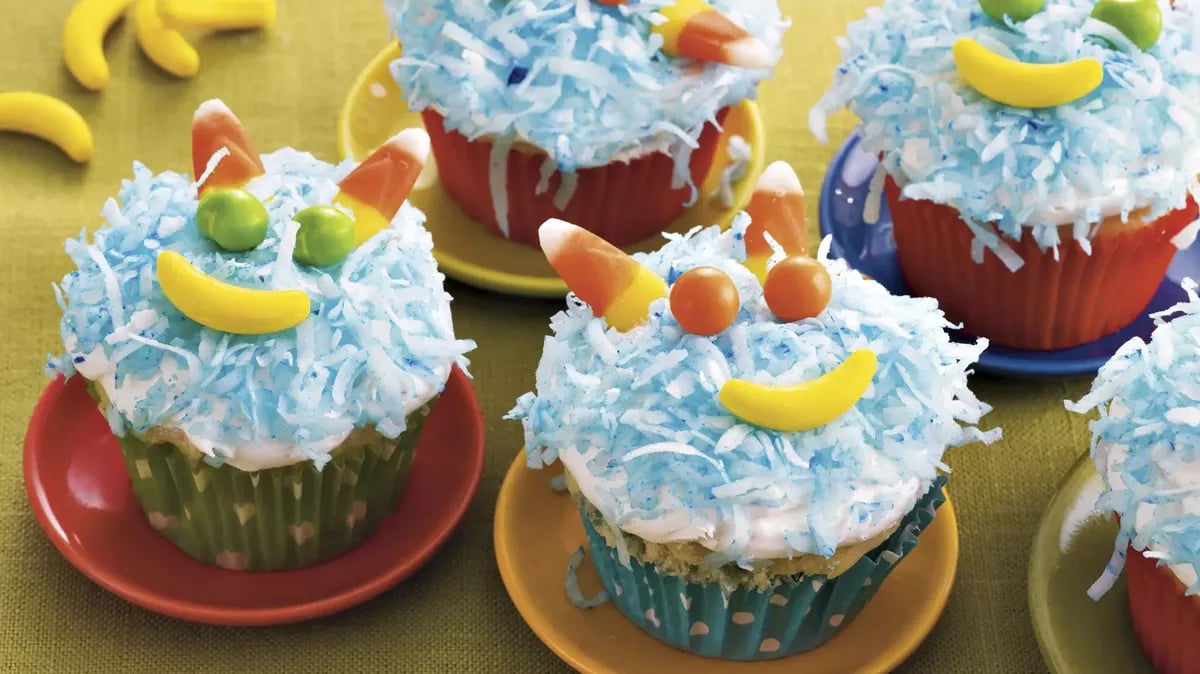 Hairy Monster Cupcakes