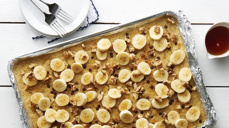 Banana-Chocolate Chip Sheet-Pan Pancake