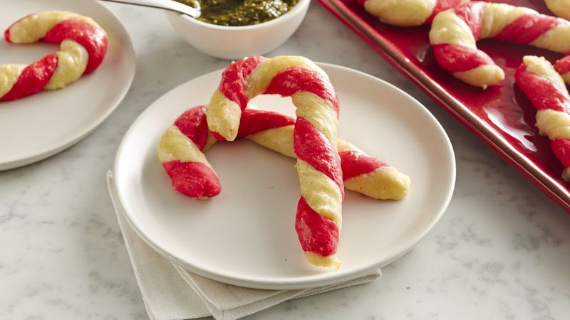 Soft Asiago Cheese Candy Canes