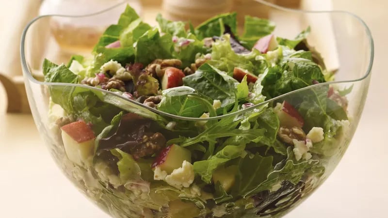 Apple, Cheese and Toasted Walnut Salad