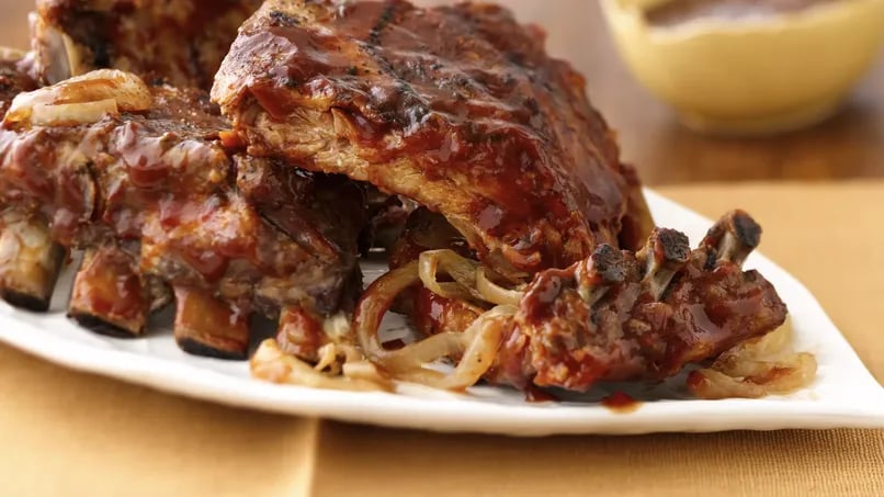 Grilled Barbecued Ribs