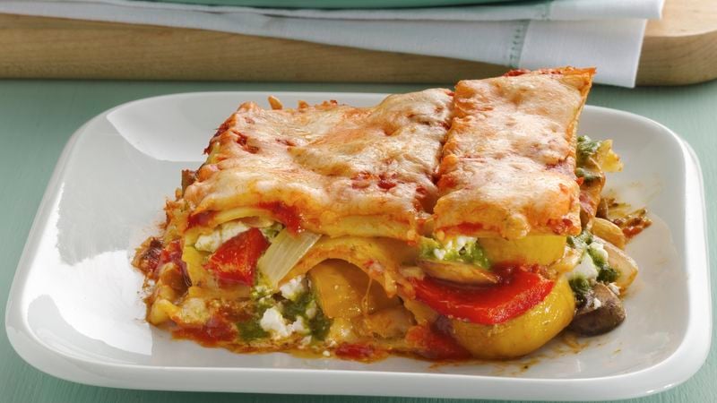 Roasted Vegetable Lasagna with Goat Cheese