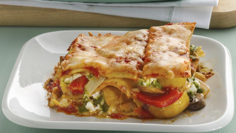 Roasted Vegetable Lasagna with Goat Cheese