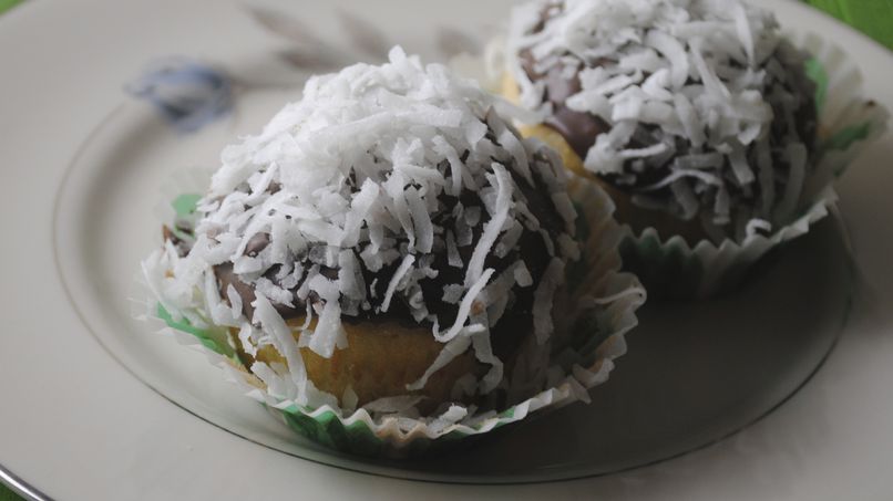 White Chocolate Coconut Dipped Cupcakes