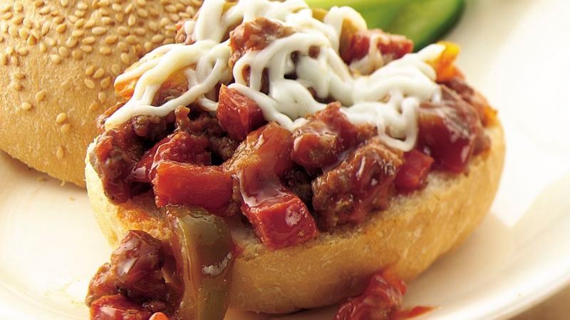 Slow-Cooker Sausage Pizza Sloppy Joes