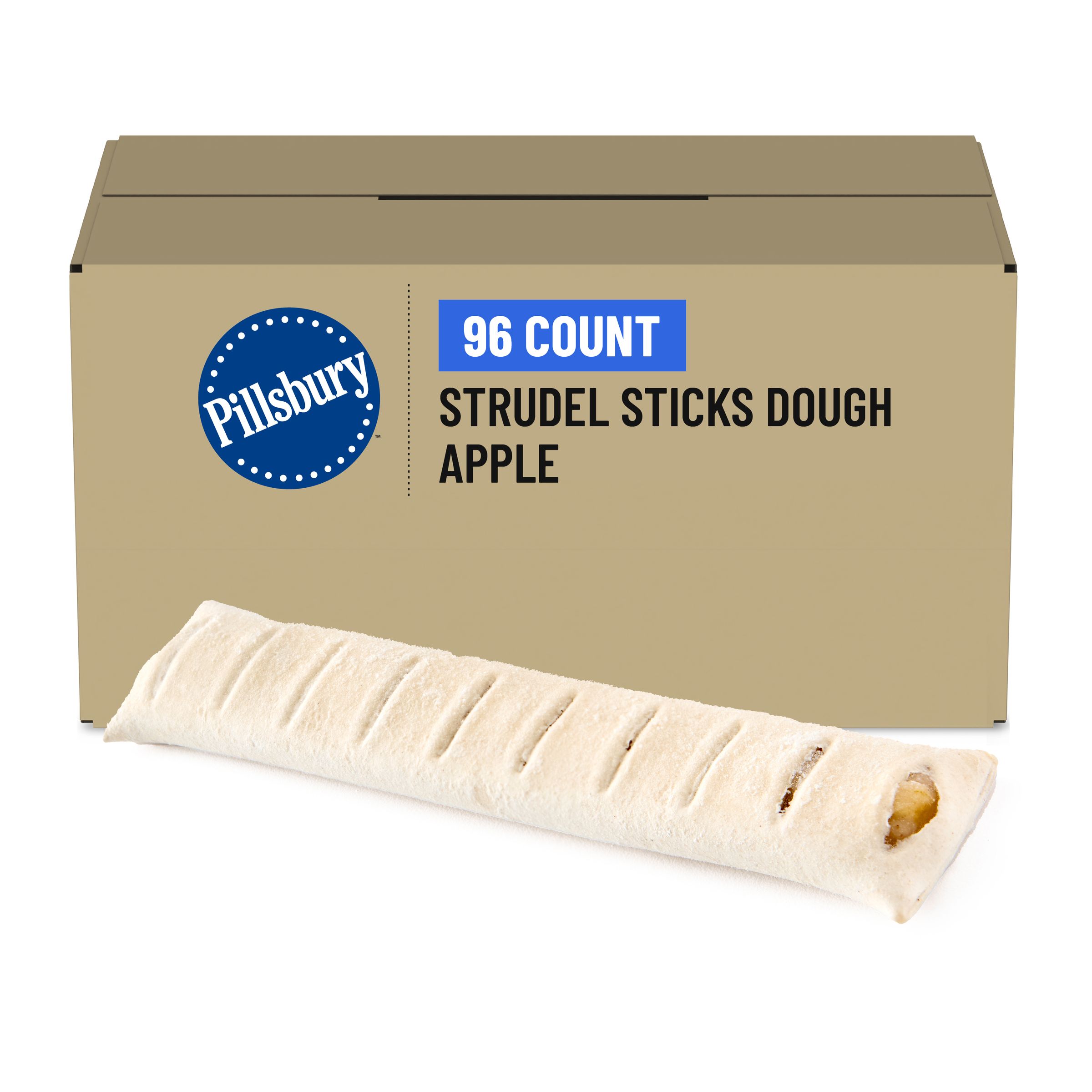  Case Optimized Hero Pillsbury Strudel Sticks Frozen Puff Pastry Dough Bulk Apple 96/2.75 OZ