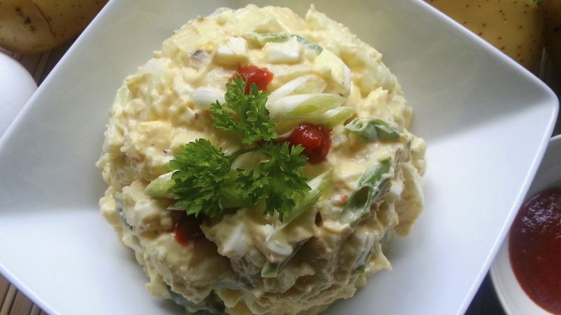 Potato Salad with Eggs and Sriracha