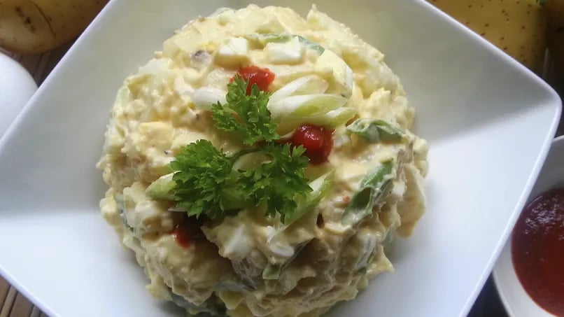 Potato Salad with Eggs and Sriracha