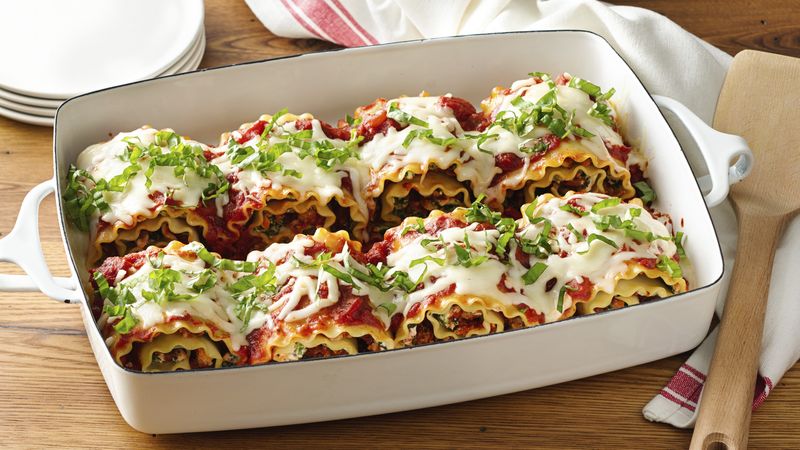 Make-Ahead Cheesy Turkey Spinach Lasagna Rolls