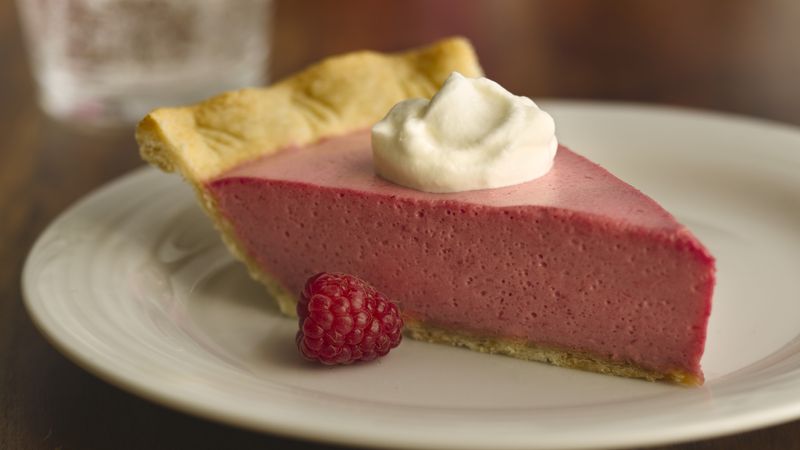 Raspberry-Lavender Cream Pie