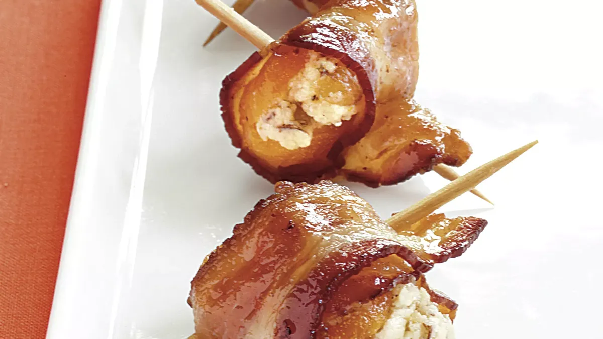 Bacon-Wrapped Goat Cheese-Stuffed Apricots