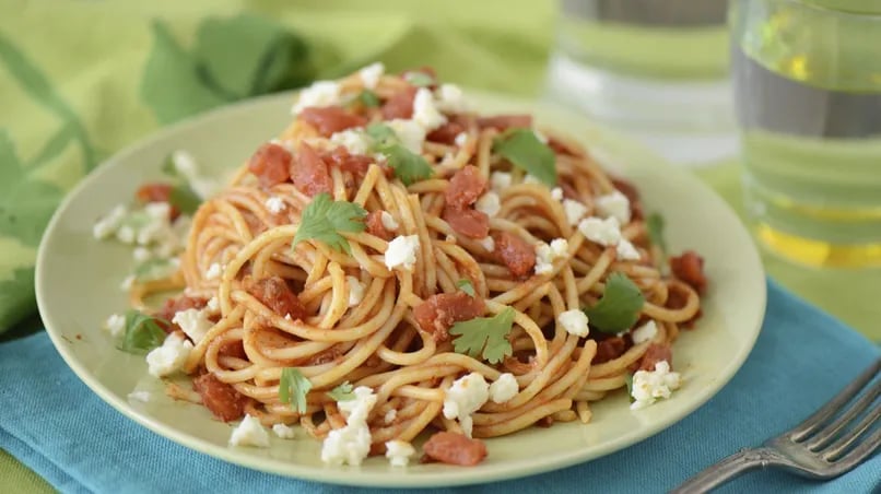 Chipotle Chorizo Spaghetti