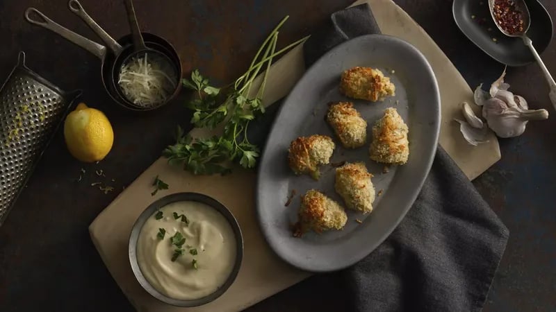 Crispy Artichoke Hearts with Creamy Bagna Cauda