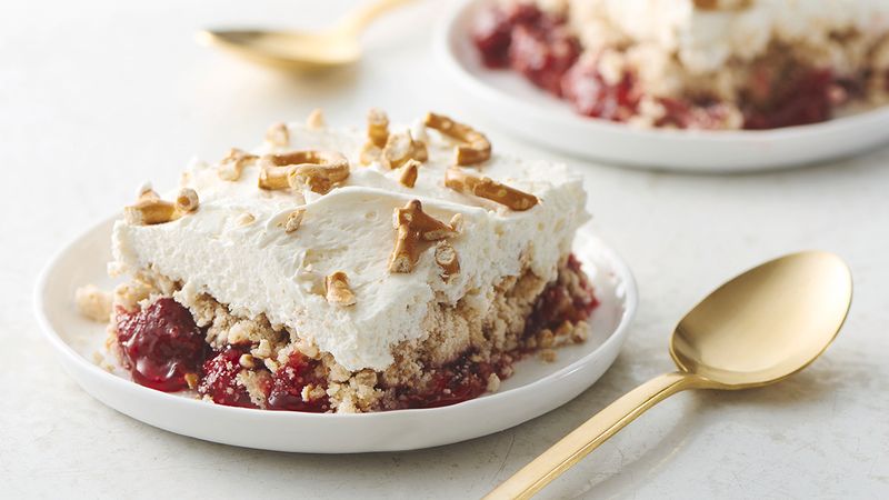 Strawberry Pretzel Salad Dump Cake