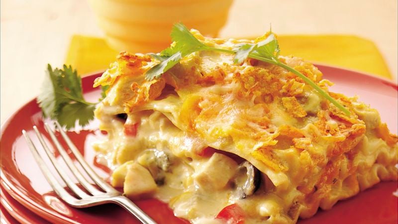 Mexican Chicken-Sour Cream Lasagna