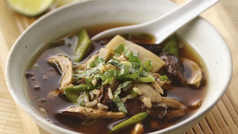 Asian Mushroom Chicken Soup