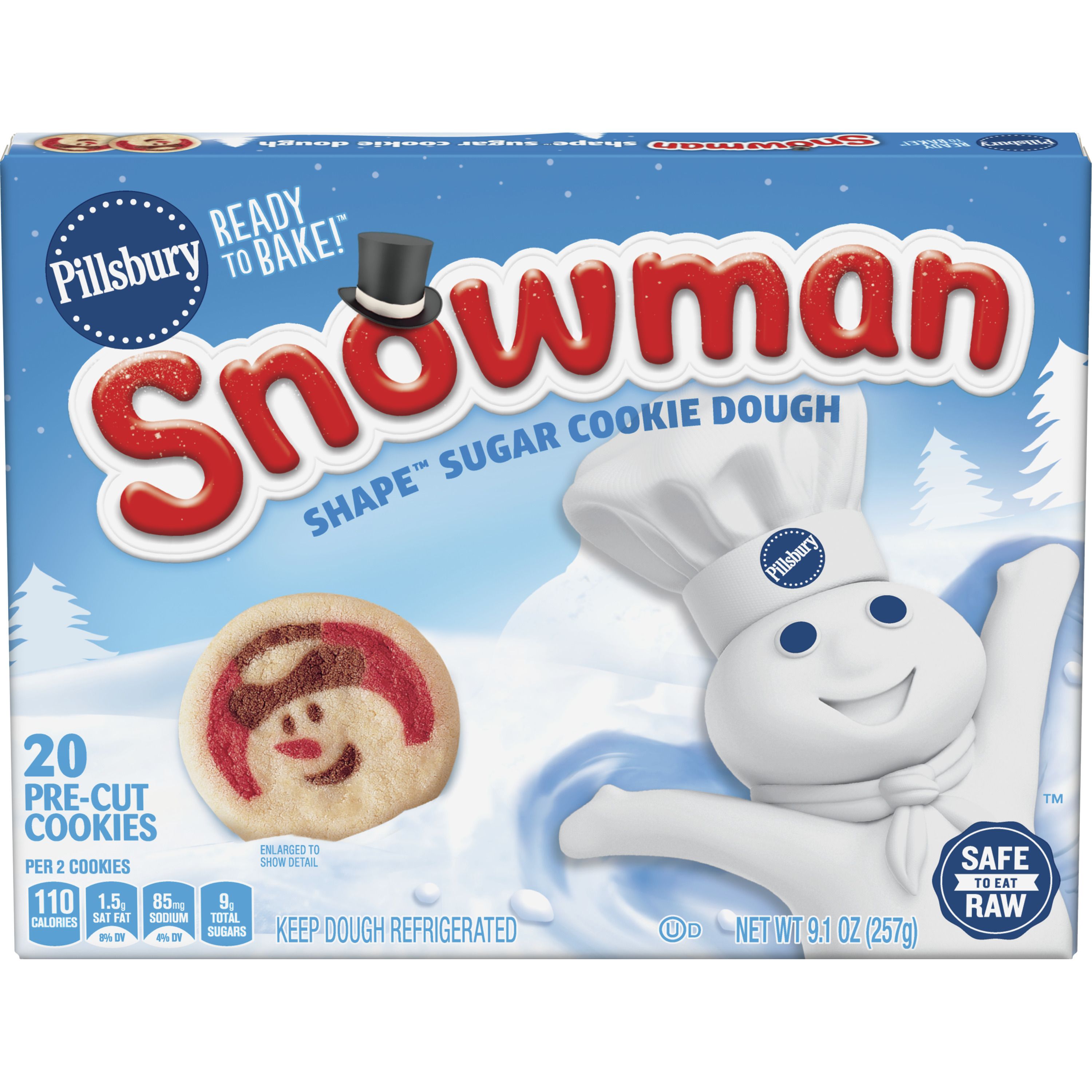Pillsbury™ Shape™ Snowman Sugar Cookie Dough - Front
