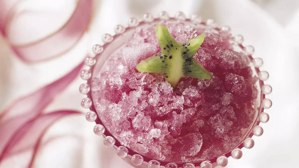 Cranberry-Herbal Tea Granita