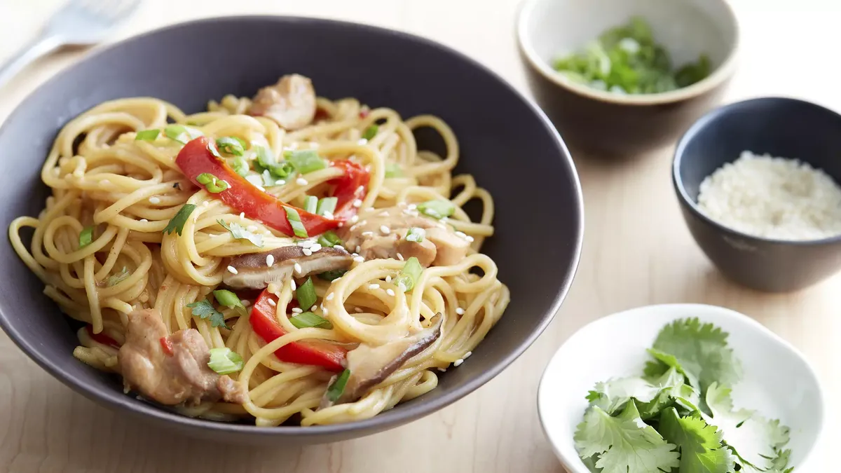 One-Pot Sesame Chicken Noodles