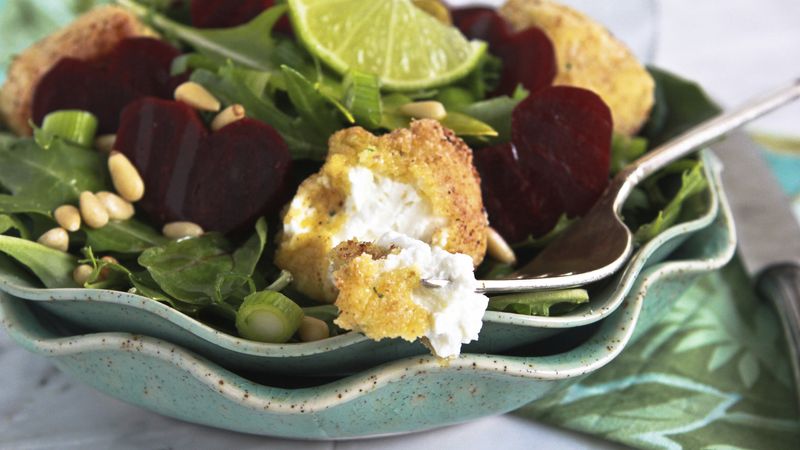 Fried Goat Cheese and Roasted Beet Salad