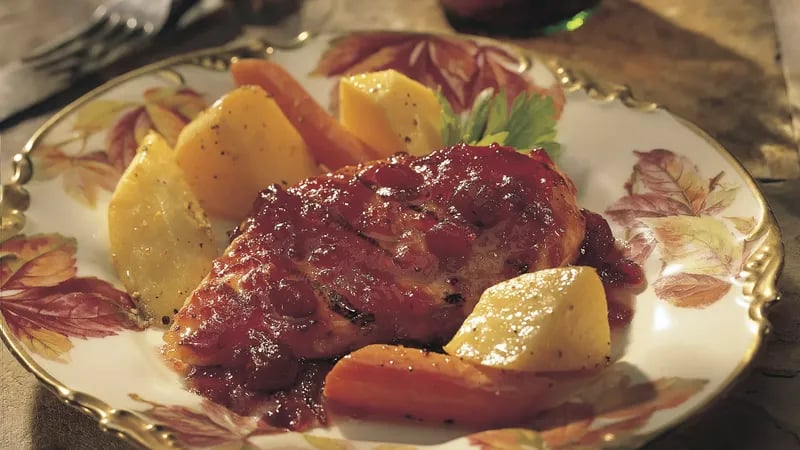 Grilled Maple and Cranberry Glazed Chicken