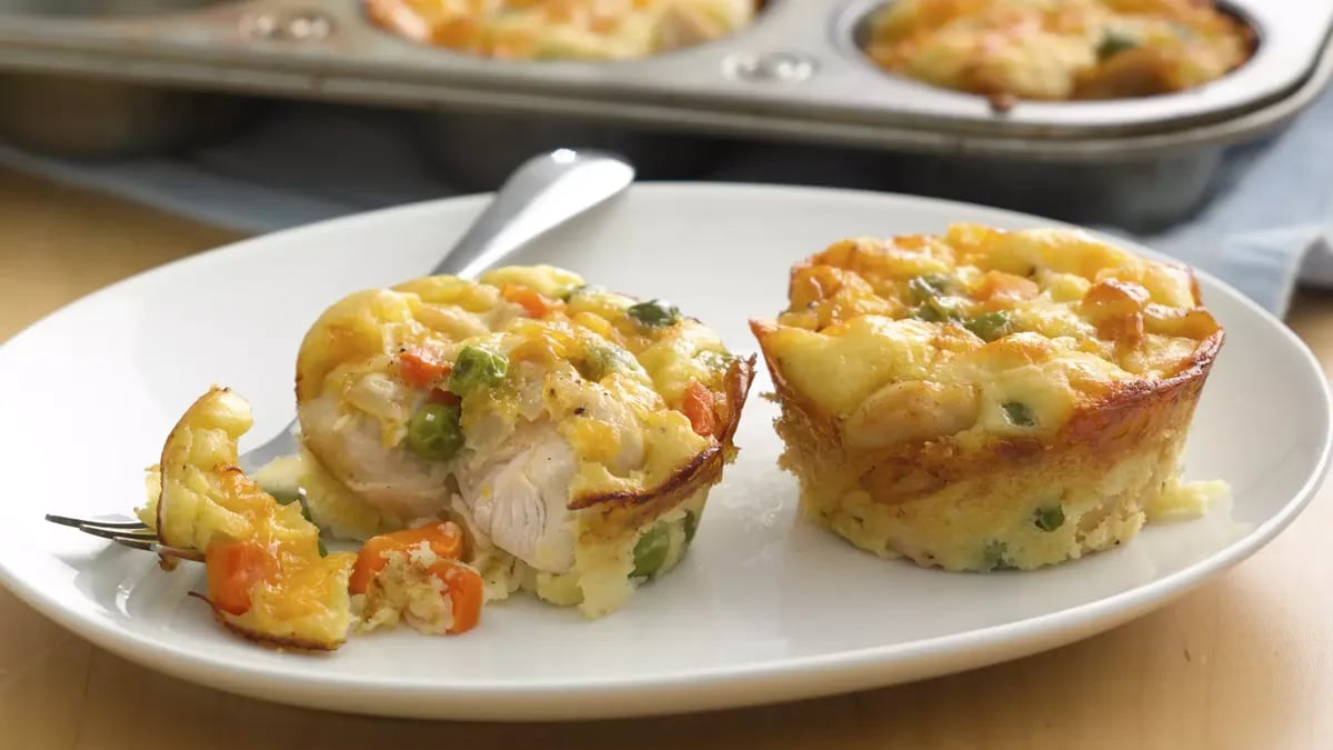 Impossibly Easy Mini Chicken Pot Pies