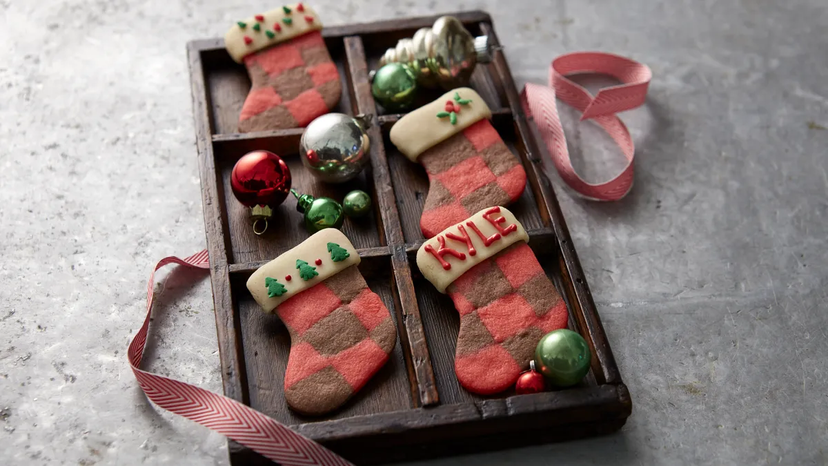 Cherry-Chocolate Buffalo Plaid Cookies