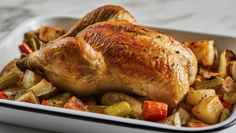 Thyme-Roasted Chicken with Vegetables