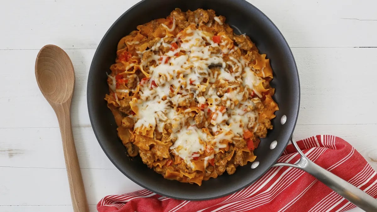 Italian Sausage Lasagna Skillet