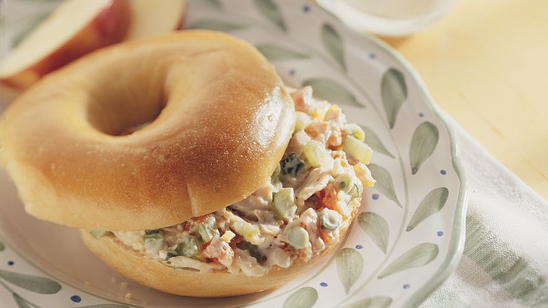 Chicken and Apricot Bagel Sandwiches