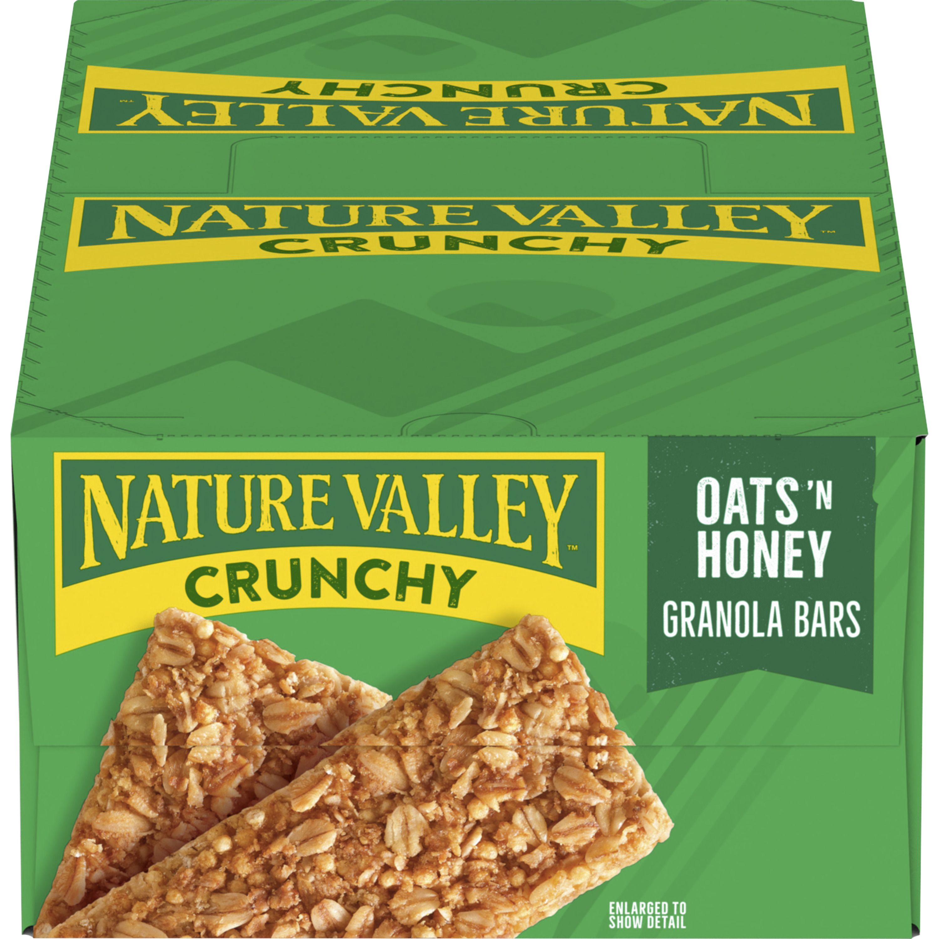 Front - 3D Nature Valley Crunchy Granola Bars Oats 'N Honey Double Bar (18 ct) 1.49 oz