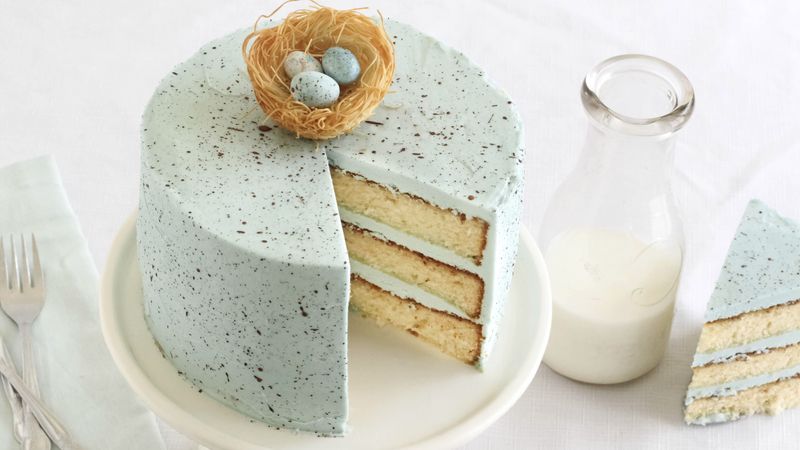 Speckled Egg Malted Milk Cake
