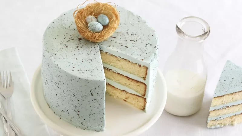 Speckled Egg Malted Milk Cake