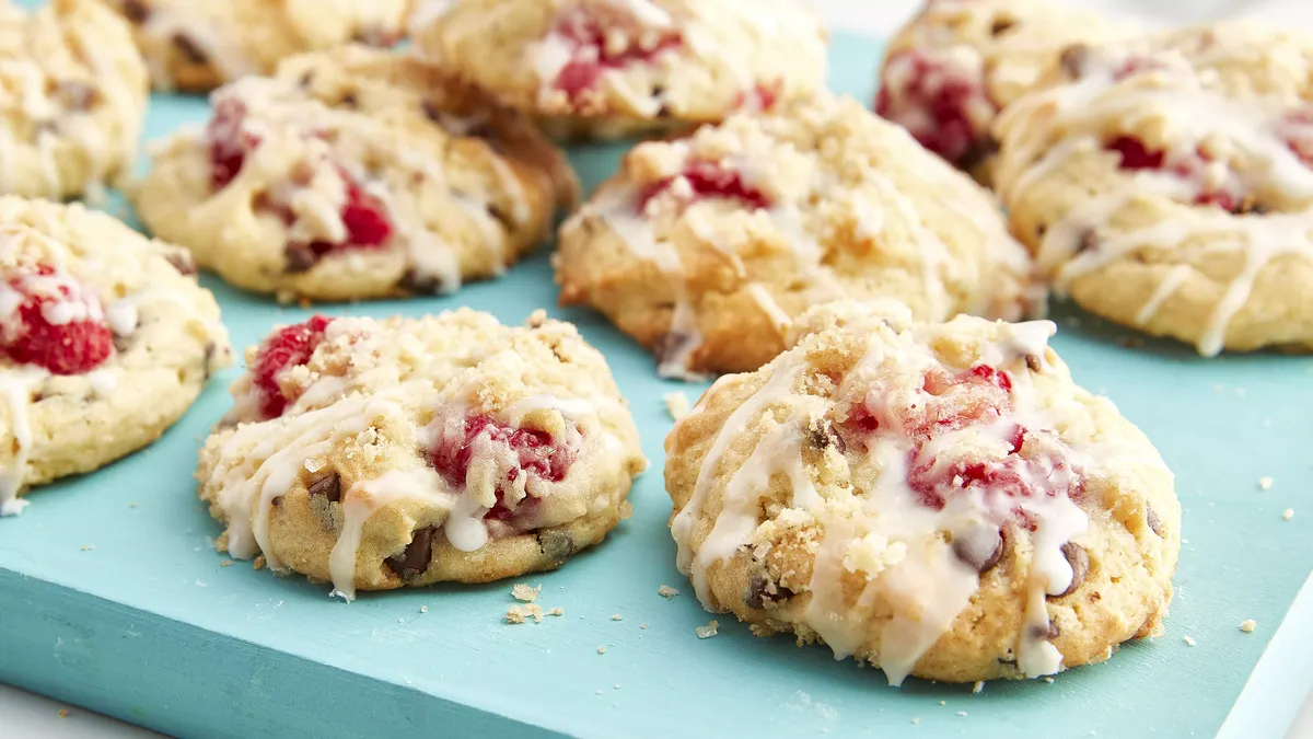 Chocolate Chip-Raspberry Muffin Tops