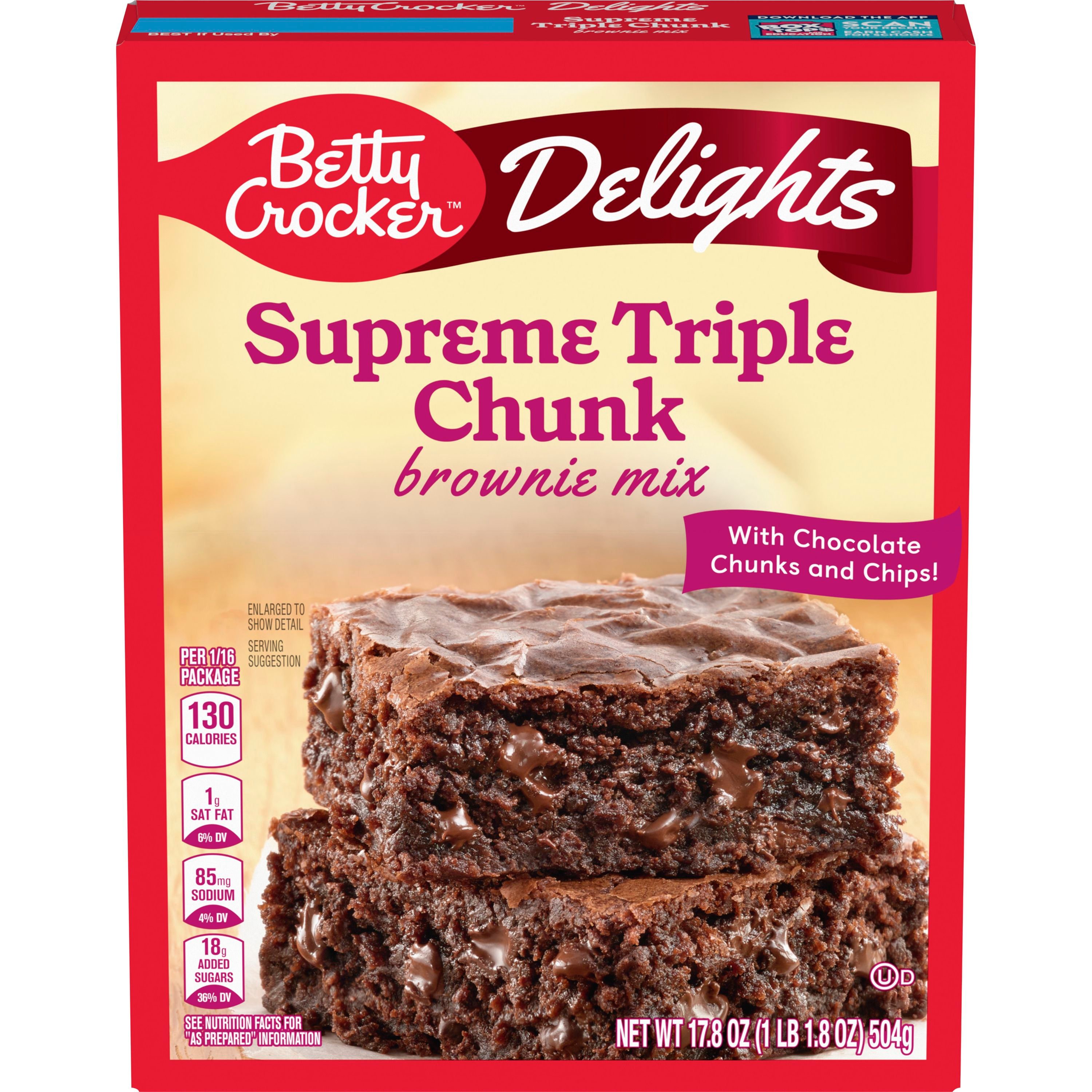 Betty Crocker™ Supreme Triple Chunk Brownie Mix - Front