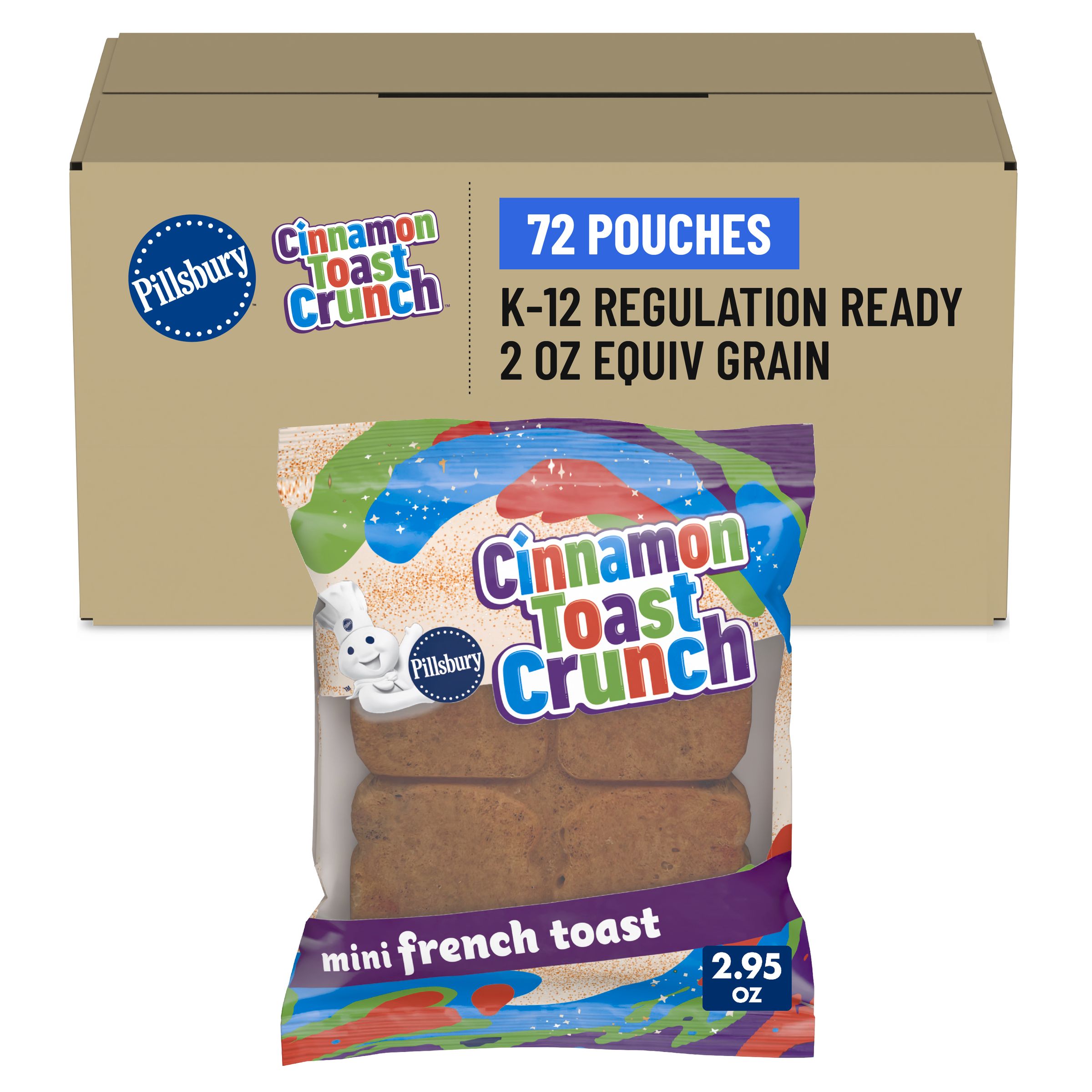  Case Optimized Hero Pillsbury Frozen Meals Mini French Toast Cinnamon Toast Crunch (72 ct) 2.95 oz 