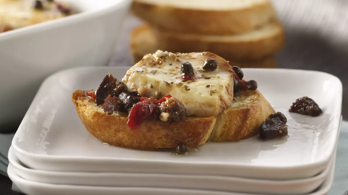 Baked Goat Cheese Crostini