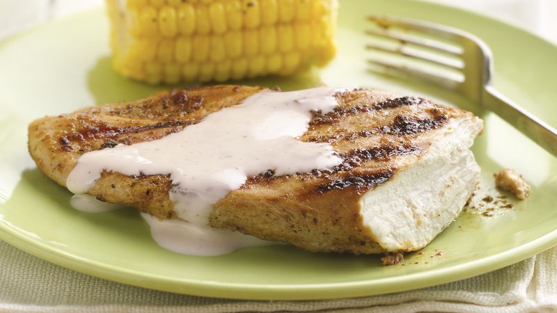 Grilled Smoky Chicken Breasts with Alabama White Barbecue Sauce