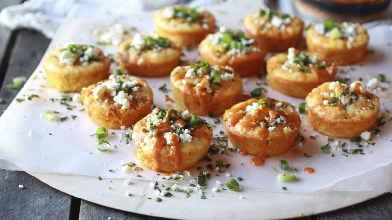 Impossibly Easy Mini Buffalo Chicken Pies