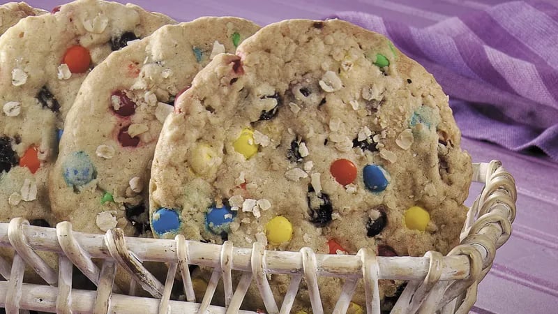 Giant Oatmeal Candy Cookies