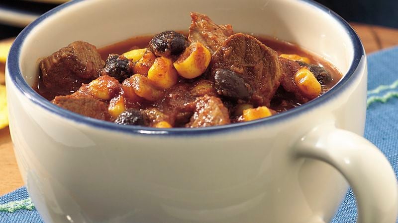 Slow-Cooker Spicy Southwest Beef and Bean Chili