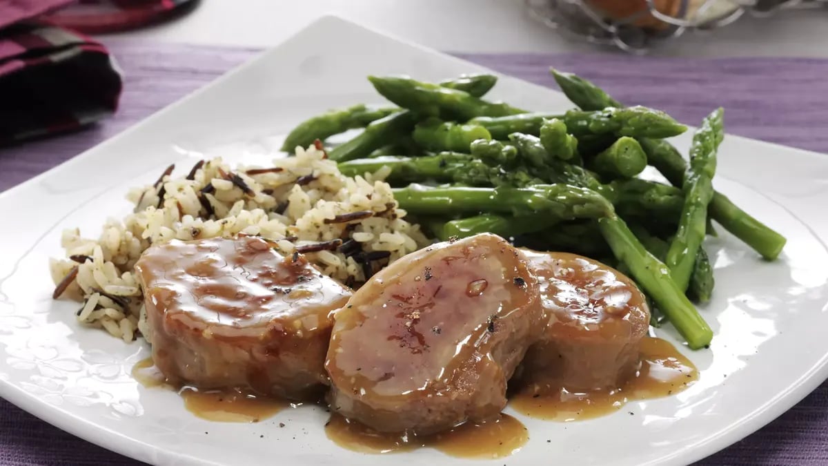 Honey Dijon Pork Tenderloin with Asparagus