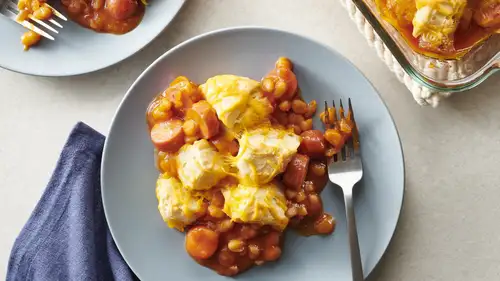 Cheesy Hot Dog Casserole