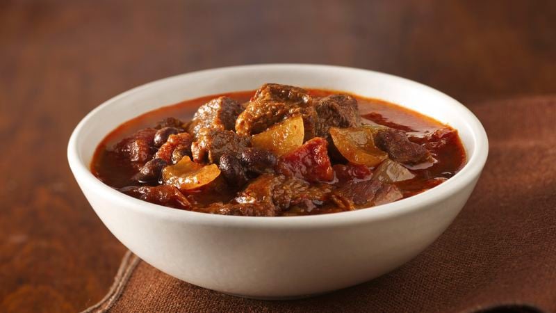 Slow-Cooker Three Chile Chunky Beef Chili