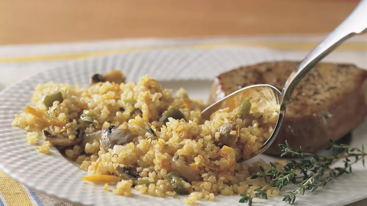 Onion and Mushroom Quinoa