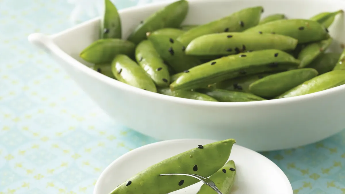 Fresh Sugar Snaps with Sesame