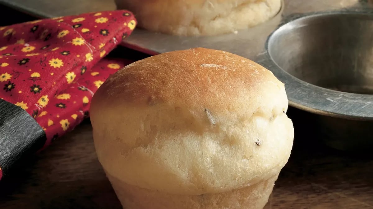 No-Knead Herb Buns