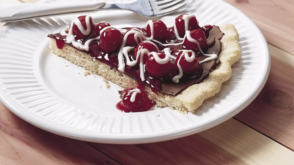 Chocolate Cherry Cookie Tart