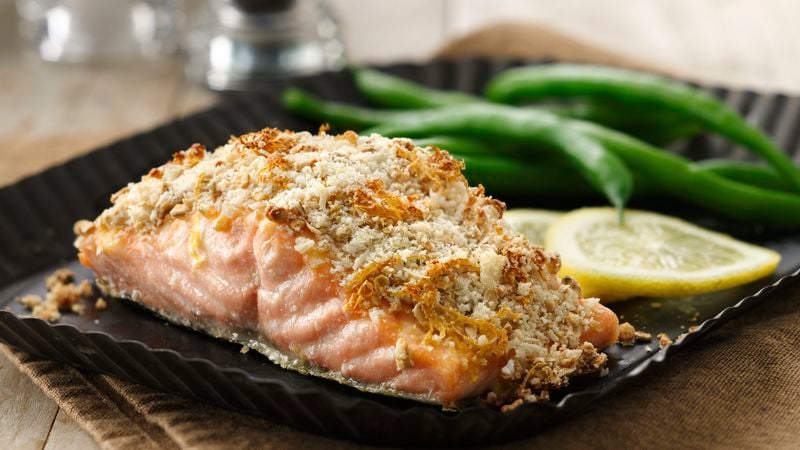 Granola Crusted Salmon Recipe - BettyCrocker.com
