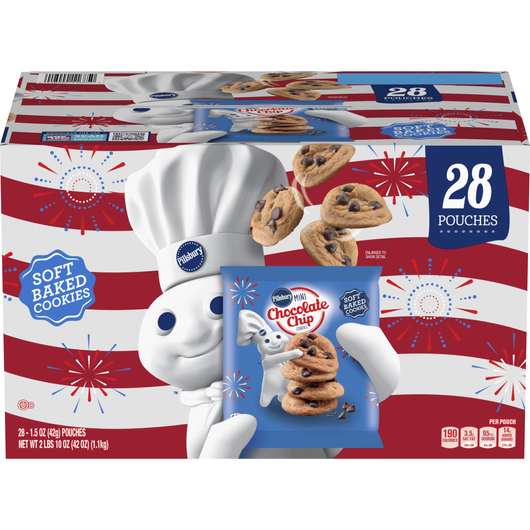 Pillsbury Soft Baked Mini Chocolate Chip Cookies, 28 ct, 42 oz - Front